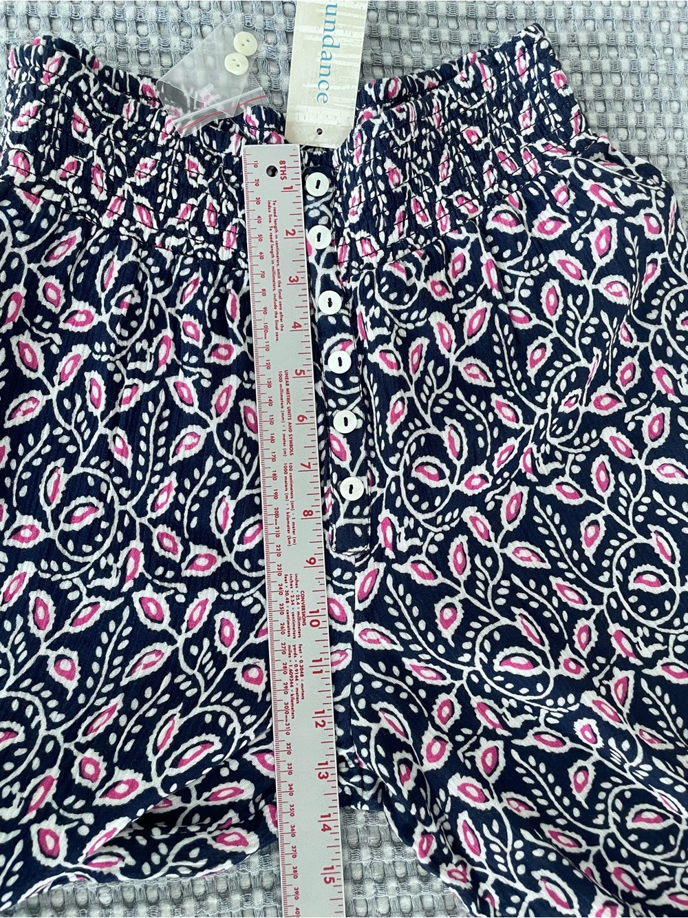 Sundance Zola Wide Leg Pants Women’s S Blue Paisley Cotton Gauze Boho - Picture 11 of 16